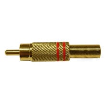 EUROCONNEX Male Gold Red Lines RCA Cable 5-6 mm