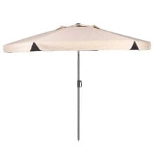 AKTIVE 62338 UV50 Ø230 cm large tilting hexagonal windproof garden parasol