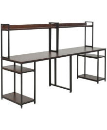 HOMCOM modern MDF Computer Office Desk with Storage Shelf Laptop Gaming Table