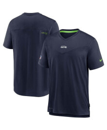 Nike men's College Navy Seattle Seahawks Sideline Coaches Performance V-Neck T-shirt