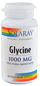 Аминокислоты solaray Glycine Free Form Глицин - 1000 мг 60 вегетарианских капсулы