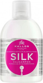 Shampoo für trockenes, kraftloses Haar mit Olivenöl und Seidenprotein - Kallos Cosmetics Silk Shampoo With Olive Oil