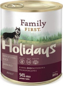 Family First FamilyFirst Dziczyzna+gęś+jabłko adult 800g