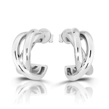 Ювелирные серьги elegant silver hoop earrings M23094