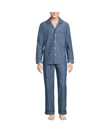 Купить мужские пижамы Lands' End: Men's Long Sleeve Essential Pajama Set