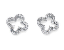Ювелирные серьги glittering stud earrings with clear Swarovski Shanti 22825 crystals