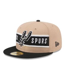 Купить мужские головные уборы New Era: Men's Tan/Black San Antonio Spurs 2024 NBA Draft 59FIFTY Fitted Hat