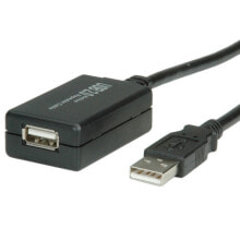 Купить компьютерные разъемы и переходники VALUE by ROTRONIC-SECOMP AG: VALUE USB 2.0 Extension Cable - active with Repeater 12 m - 12 m - USB A - USB A - USB 2.0 - Male/Female - Black