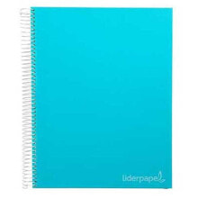 LIDERPAPEL A4 micro jolly spiral notebook lined cover 140h 75gr square 5 mm 5 bands 4 holes