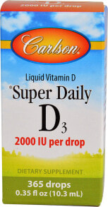 Витамин Д carlson Super Daily D3 -Витамин D3  - 2000 МЕ --10,3 мл