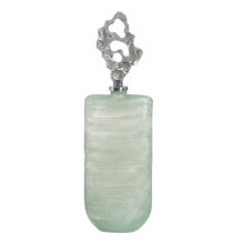 Bottle Green Silver Aluminium Crystal 19 x 13 x 62 cm Decorative