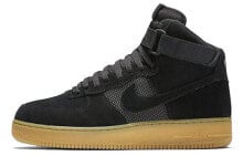 Nike Air Force 1 High LV8 Black 魔术贴 休闲 轻便防滑 高帮 板鞋 男款 黑 / Кроссовки Nike Air Force 806403-003