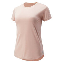 Мужские спортивные футболки Мужская спортивная футболка розовая NEW BALANCE Sport Core Heather Short Sleeve T-Shirt