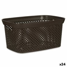 Basket Brown Plastic 10 L Organiser (24 Units)