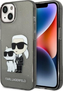 Karl Lagerfeld Etui Karl Lagerfeld KLHCP14MHNKCTGK Apple iPhone 14 Plus czarny/black hardcase IML GLIT NFT Karl&Choupette