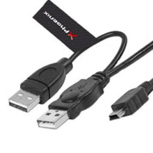 Купить запчасти и расходные материалы для мототехники Phoenix: PHOENIX PHCABLEUSBAMINIB 2xUSB-A 2.0 To Micro USB M/M Cable 1.5 m