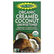 Эдвард энд Санс, Let's Do Organic, органический кокос со сливками, без сахара, 200 г (7 унций)