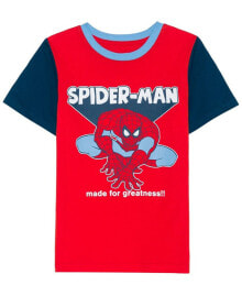 Купить детские футболки и майки для мальчиков Spider-Man: Spiderman Toddler and Little Boys Short Sleeve Graphic T-shirt