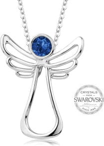 Женские колье Ожерелье с синим кристаллом ангела-хранителя