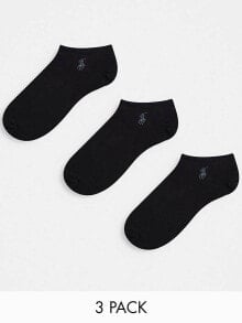 Купить мужские носки Polo Ralph Lauren: Polo Ralph Lauren 3 pack trainer socks in black