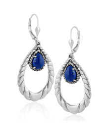 Купить женские ювелирные серьги American West Jewelry: Sterling Silver and Genuine Gemstone Pear Shape Lever Back Earrings