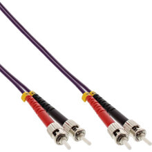 Кабели и разъемы для аудио- и видеотехники InLine ST/ST, 7.5 m волоконно-оптический кабель 7,5 m OM4 2x ST Пурпурный 81575P