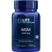Глюкозамин, Хондроитин, МСМ life Extension Msm Methylsulfonylmethane МСМ (метилсульфонилметан) для поддержки здоровья суставов 1000 мг 100  капсул