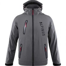 Мужская спортивная куртка софтшелл серая с капюшоном  Alpinus Denali серый M BR43386