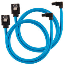 Компьютерные кабели и коннекторы Corsair CC-8900285 кабель SATA 0,6 m Черный, Синий