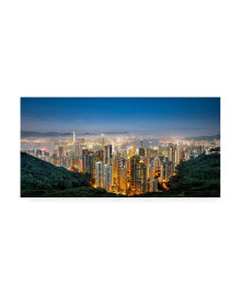 Trademark Global david Ayash Hong Kong Island and Kowloon Canvas Art - 36.5