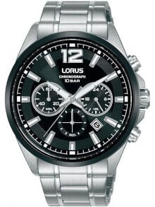 Мужские наручные часы с браслетом Мужские наручные часы с серебряным браслетом Lorus RT381JX9 chronograph mens 43mm 10ATM