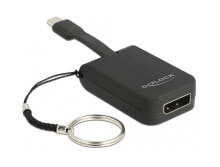 Компьютерные разъемы и переходники DeLOCK 63940 видео кабель адаптер 0,03 m USB Type-C DisplayPort Черный