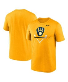Nike men's Gold Milwaukee Brewers Icon Legend T-shirt