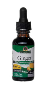 Имбирь и куркума nature&#039;s Answer Ginger - Экстракт имбиря, без спирта - 1000 мг- 30 мл