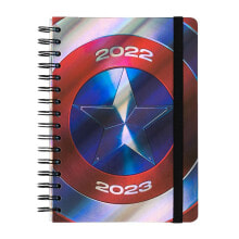 MARVEL Captain America Shield 22/23 A5 Academic Diary Week To View 12 Months Diary