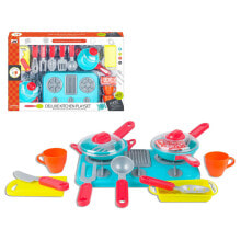 Toy food and tableware for girls