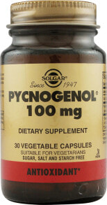 Антиоксиданты Solgar Pycnogenol Пикногенол 100 мг 30 вегетарианских капсулы