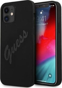 Guess Etui Guess GUHCP12SLSVSBK Apple iPhone 12 mini czarny/black hardcase Script Vintage