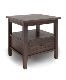 Simpli Home warm Shaker Solid Wood End Table