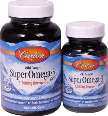 Рыбий жир и Омега 3, 6, 9 Carlson Super Omega-3 Gems  Омега-3 для поддержки сердца, мозга и зрения 150 гелевых капсул
