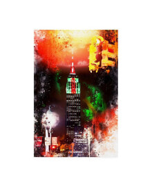 Trademark Global philippe Hugonnard NYC Watercolor Collection - Empire by Night Canvas Art - 19.5