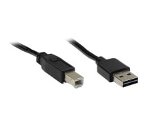 Alcasa USB 2.0 A/B, 1m USB кабель USB A USB B Черный 2510-EU01