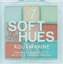 Lidschattenpalette - W7 Soft Hues Aquamarine Pressed Pigment Palette