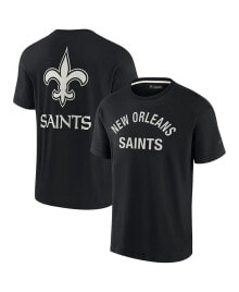 Купить черные мужские футболки и майки Fanatics Signature: Футболка мужская Fanatics Signature New Orleans Saints черного цвета супермягкая (футболка)