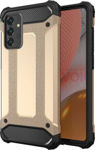 Hurtel Hybrid Armor pancerne hybrydowe etui pokrowiec Samsung Galaxy A72 4G złoty