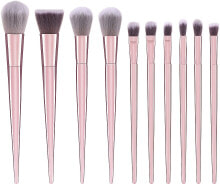 Купить аксессуары для макияжа Deni Carte: Professionelles Make-up-Pinselset 10-tlg. roségold