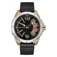 Мужские наручные часы с ремешком Мужские наручные часы с черным кожаным ремешком Police R1451316002