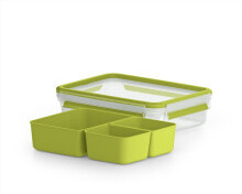 Посуда и емкости для хранения продуктов eMSA 518100 коробка для обеда Контейнер для ланча Зеленый, Прозрачный Полипропилен (ПП), Термопластичный эластомер (TPE) 1,2 L 1 шт