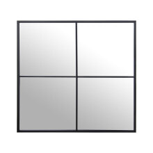 Wall mirror Alexandra House Living Black Metal Window 5 x 73 x 73 cm