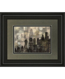 Classy Art city Lights by Katrina Craven Framed Print Wall Art, 34